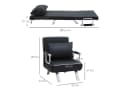 HOMCOM Schlafsessel 2-in-1 Schwarz mit Armlehne Bild 3