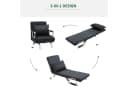 HOMCOM Schlafsessel 2-in-1 Schwarz mit Armlehne Bild 5