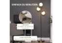 HOMCOM Stehlampe mit 3 E27 Fassungen Gold Weiß Metall Glas Bild 5