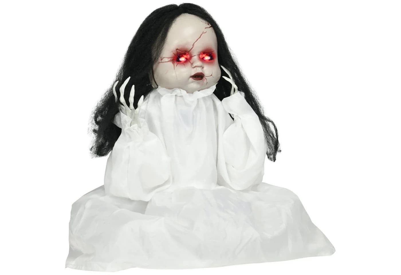 HOMCOM Halloween Dekofigur Mörderpuppe mit Sensor und roten Lichtern - Bild 2