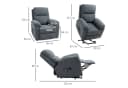 HOMCOM Massagesessel Relaxsessel Grau mit Liegefunktion und Massage Bild 3
