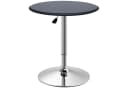 HOMCOM Höhenverstellbarer Bartisch Schwarz Chrom Kunstleder Bild 1