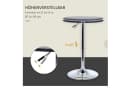 HOMCOM Höhenverstellbarer Bartisch Schwarz Chrom Kunstleder Bild 4
