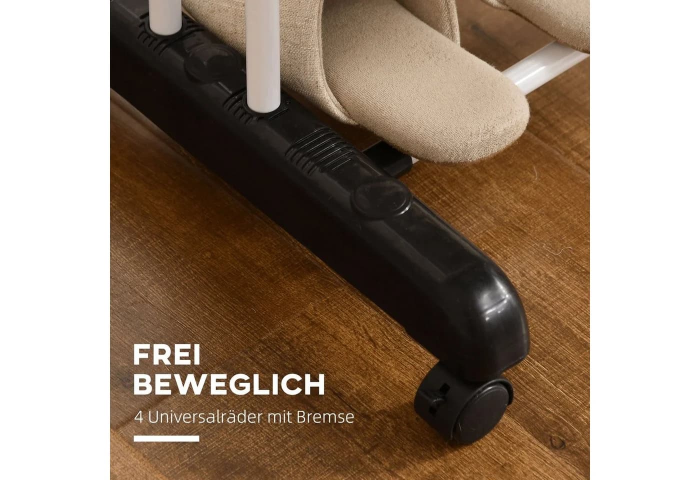 HOMCOM Wäscheständer Trockengestell mit Rollen 4 Ebenen - Bild 5