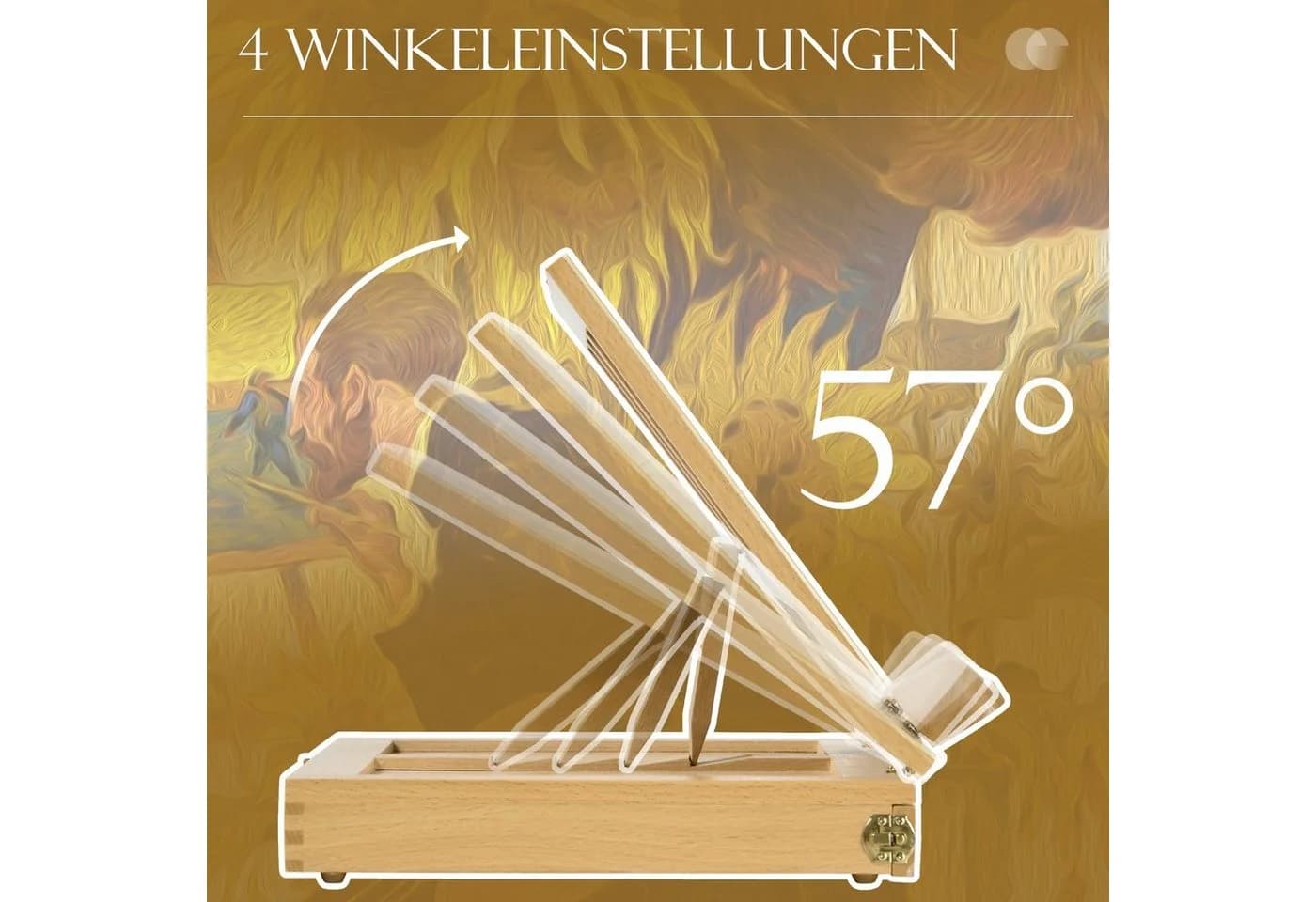 Vinsetto Winkelverstellbare Tischstaffelei Naturholz - Bild 5