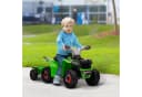 HOMCOM Elektro-Kinderquad mit Anhänger Grün Grau Schwarz Bild 2