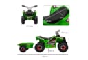 HOMCOM Elektro-Kinderquad mit Anhänger Grün Grau Schwarz Bild 3