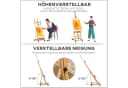 Vinsetto Staffelei Höhenverstellbarer Leinwand Ständer mit Halterung für Kunstmalerei, Naturholz Bild 4