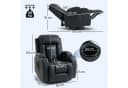 HOMCOM Massagesessel mit 8 Vibrationspunkten und Wärmefunktion Schwarz Bild 3