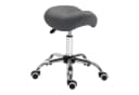 HOMCOM Ergonomischer Salonhocker Grau mit Rollen und Höhenverstellung Bild 1