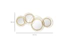 HOMCOM Wandbild mit 4 runden Spiegeln, modern, Gold Bild 3