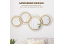 HOMCOM Wandbild mit 4 runden Spiegeln, modern, Gold Bild 4