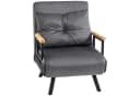 HOMCOM Schlafsofa Dunkelgrau Verstellbare Schlafcouch mit Bettfunktion Bild 1