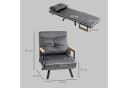 HOMCOM Schlafsofa Dunkelgrau Verstellbare Schlafcouch mit Bettfunktion Bild 3
