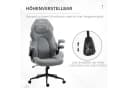 Vinsetto Bürostuhl Hellgrau Höhenverstellbar mit Klapparmlehnen Bild 4