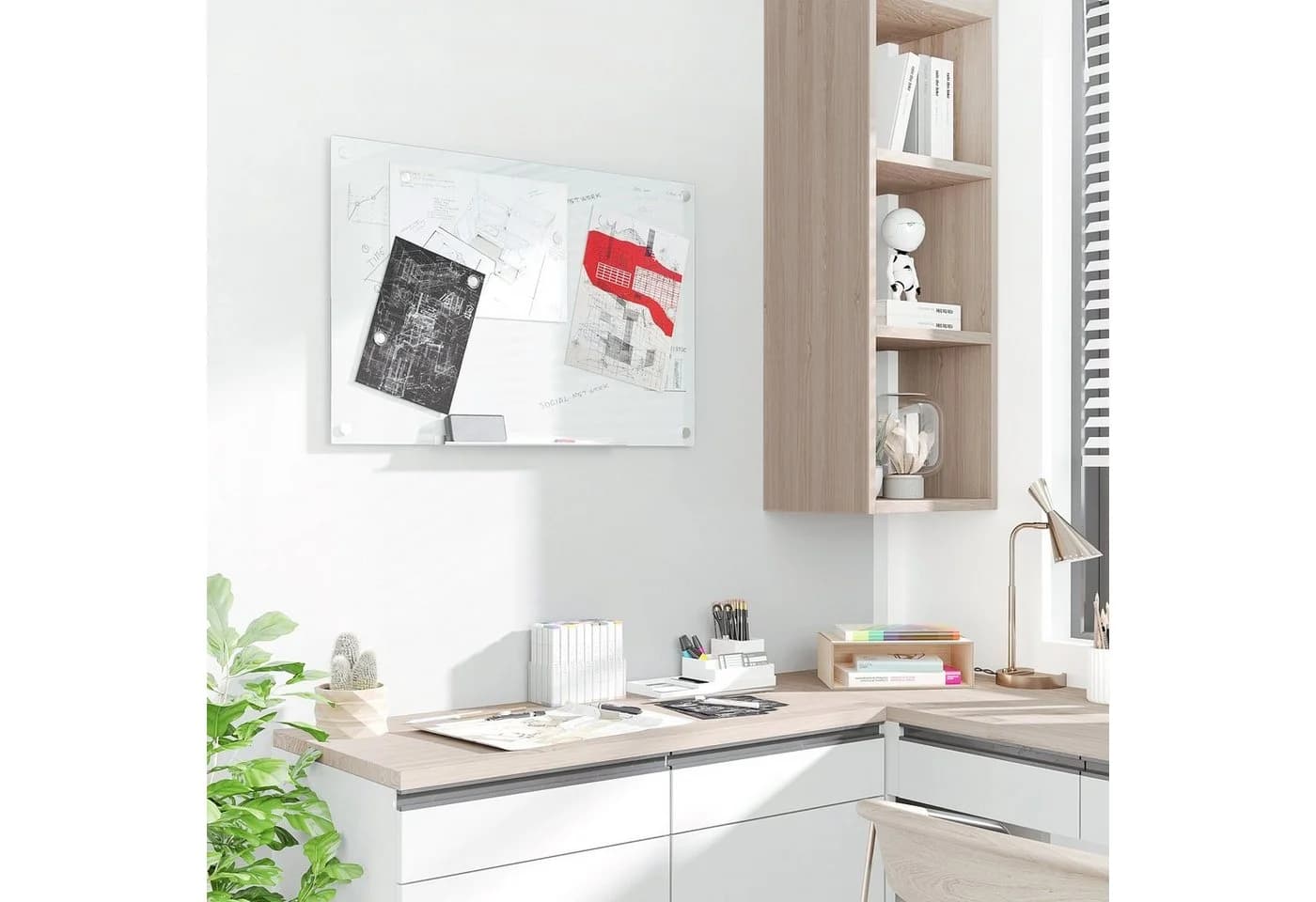 Vinsetto Magnettafel Glastafel Weiß Rahmenlos - Bild 2