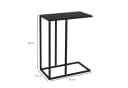 HOMCOM Beistelltisch C-Form Schwarz Stahlgestell Bild 3