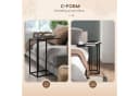 HOMCOM Beistelltisch C-Form Schwarz Stahlgestell Bild 5
