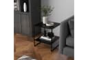 HOMCOM Beistelltisch Industriedesign Schwarz mit Stauraum Bild 2