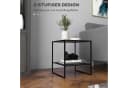HOMCOM Beistelltisch Industriedesign Schwarz mit Stauraum Bild 4