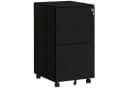 Vinsetto Rollcontainer Aktenschrank mit 2 Schubladen und Rollen, Schwarz Bild 1