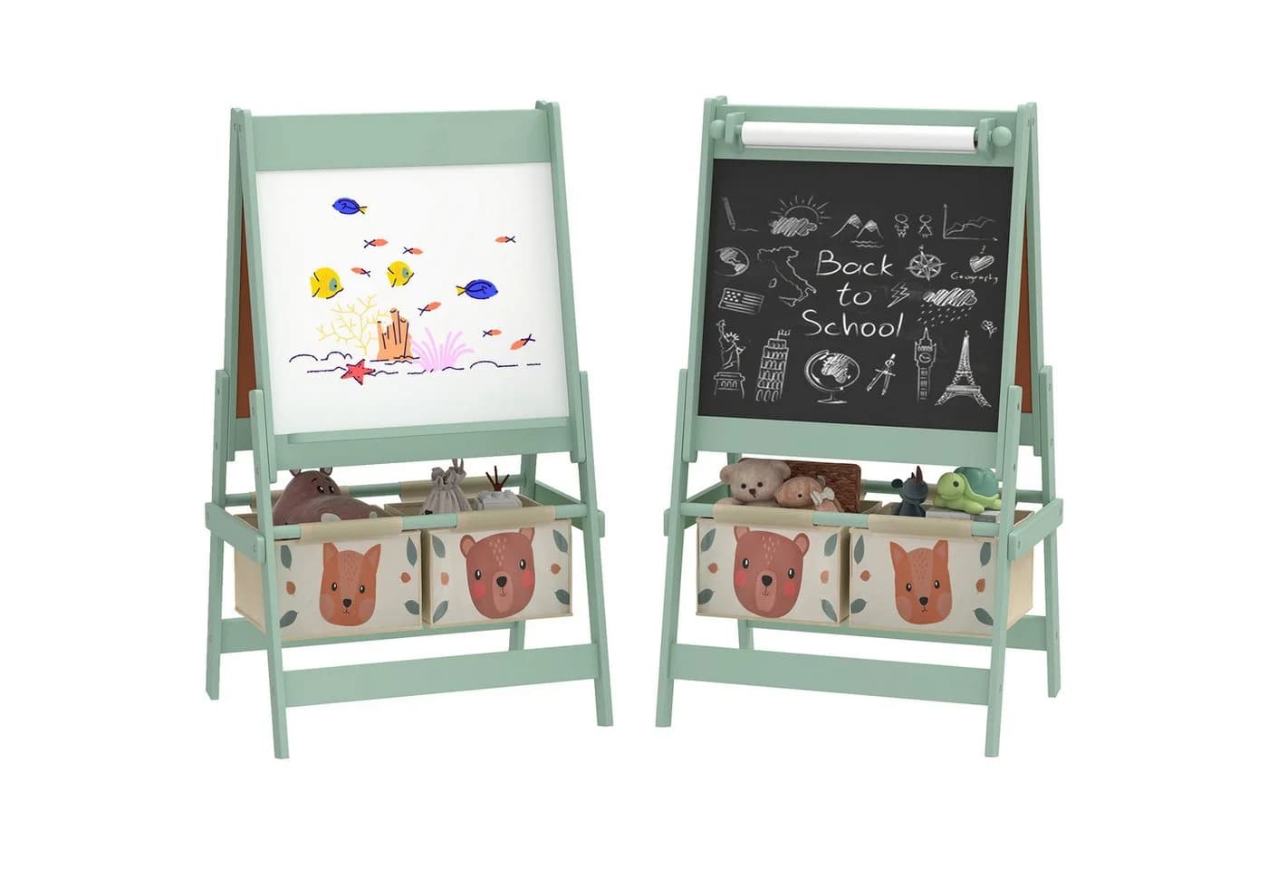 AIYAPLAY Kindertafel 3 in 1 Doppelseitig Grün - Bild 2