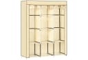 HOMCOM Stoffschrank Beige Faltbar mit 2 Stangen Bild 1