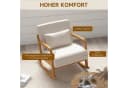 HOMCOM Schaukelstuhl Creme mit weicher Polsterung und Lendenwirbelstütze Bild 5