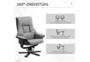 HOMCOM Polsterstuhl TV Sessel mit Liegefunktion Grau Bild 4