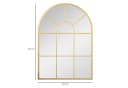 HOMCOM Wandspiegel Flurspiegel Metallrahmen Gold Bild 3