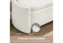 HOMCOM Sitzbank Polsterbank Creme mit Stauraum Teddy-Samt Bild 5