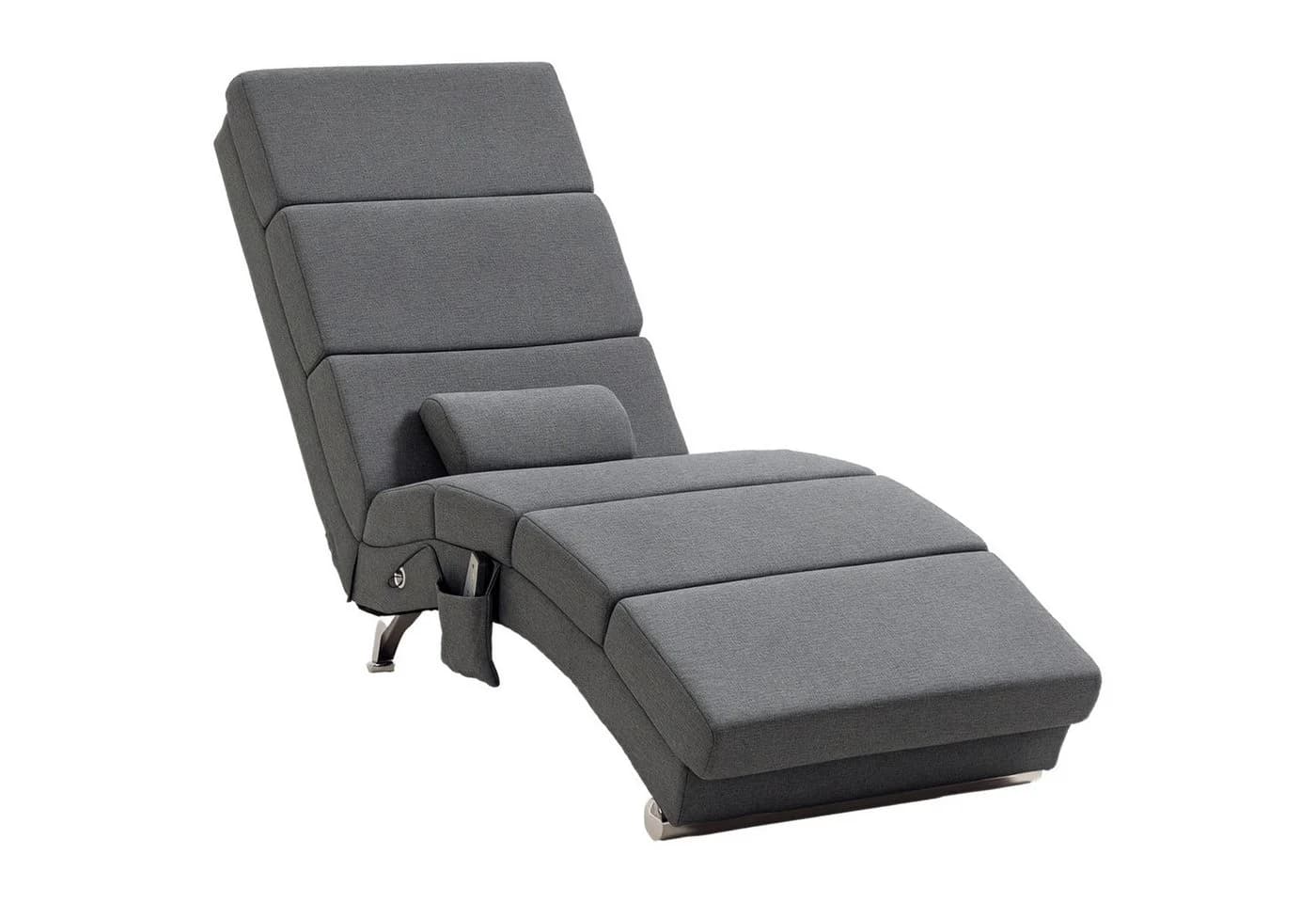 HOMCOM Massagesessel Relaxliege Elektrisch Dunkelgrau mit 5 Modi