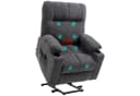 HOMCOM Massagesessel mit Aufstehhilfe Elektrischer Kinosessel Grau Bild 2
