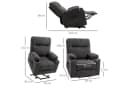 HOMCOM Massagesessel mit Aufstehhilfe Elektrischer Kinosessel Grau Bild 3