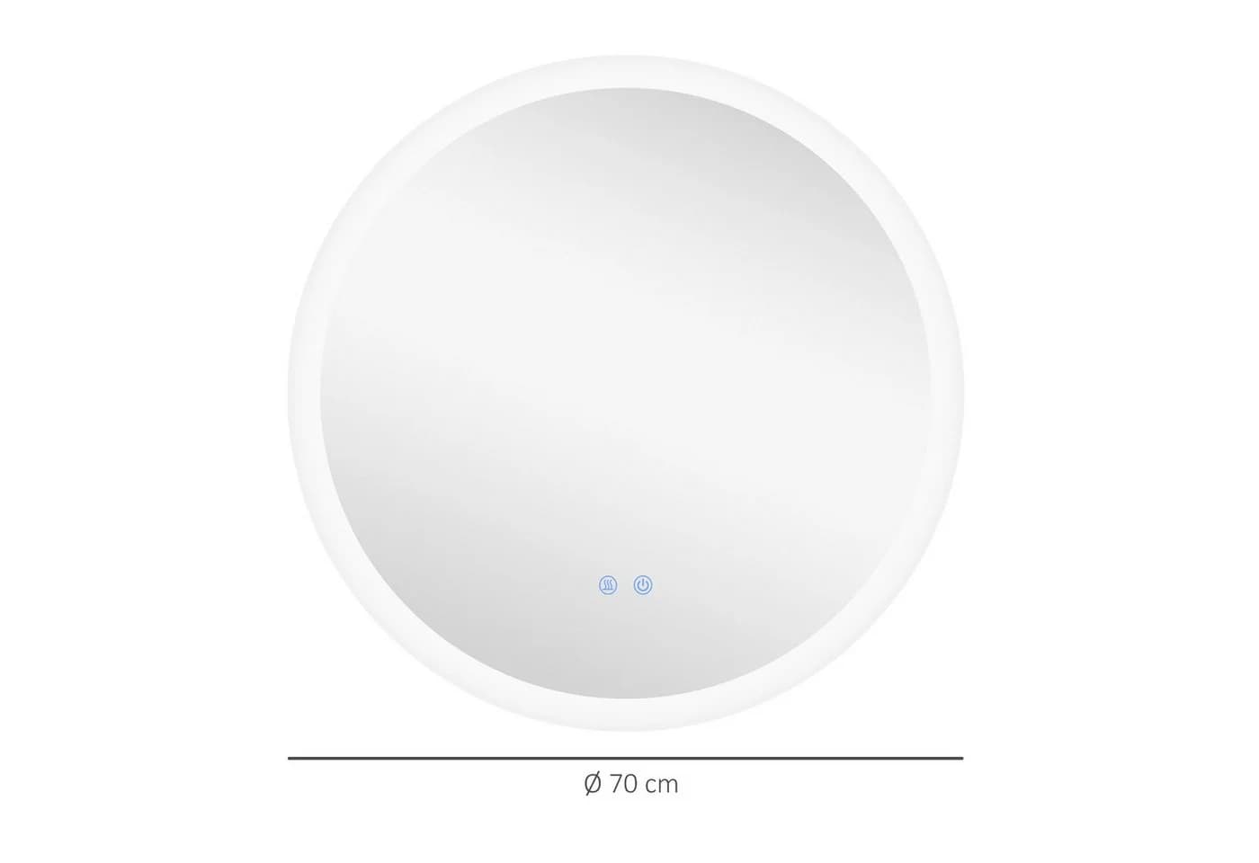Kleankin Badspiegel mit LED-Beleuchtung und Entnebelung - Bild 3