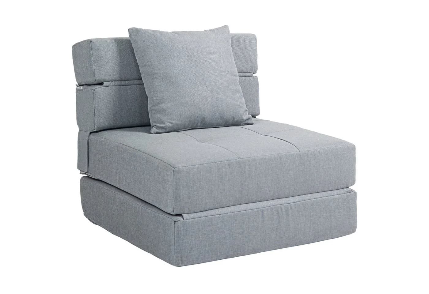 HOMCOM Schlafsessel 2-in-1 Design Blau