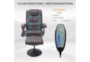 HOMCOM Massagesessel mit Hocker Braun Kunstleder 360° drehbar Bild 4