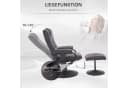 HOMCOM Massagesessel mit Hocker Braun Kunstleder 360° drehbar Bild 5