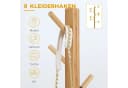 HOMCOM Bambus Garderobe mit 8 Haken Natur Bild 4