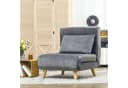 HOMCOM Schlafsofa Schlafsessel Grau mit Schlaffunktion und verstellbarer Lehne Bild 2