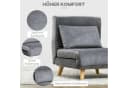 HOMCOM Schlafsofa Schlafsessel Grau mit Schlaffunktion und verstellbarer Lehne Bild 4