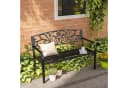 Outsunny Gartenbank Armlehne 2-Sitzer Balkonbank Bild 2