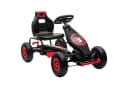 HOMCOM Go-Kart Kettcar Tretauto mit Gummireifen Rot+Schwarz Bild 1