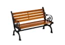 Elegante Gartenbank aus Aluminium und Tannenholz Bild 1