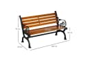 Elegante Gartenbank aus Aluminium und Tannenholz Bild 3