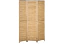 HOMCOM Paravent 3-teiliger Raumteiler Bambus Natur Bild 1