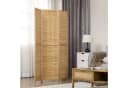 HOMCOM Paravent 3-teiliger Raumteiler Bambus Natur Bild 2