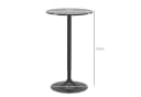 HOMCOM Bartisch Schwarz Rund MDF Stahl Bild 3