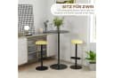 HOMCOM Bartisch Schwarz Rund MDF Stahl Bild 4