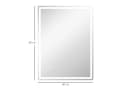 HOMCOM LED-Badezimmerspiegel Glas Kunststoff Bild 3